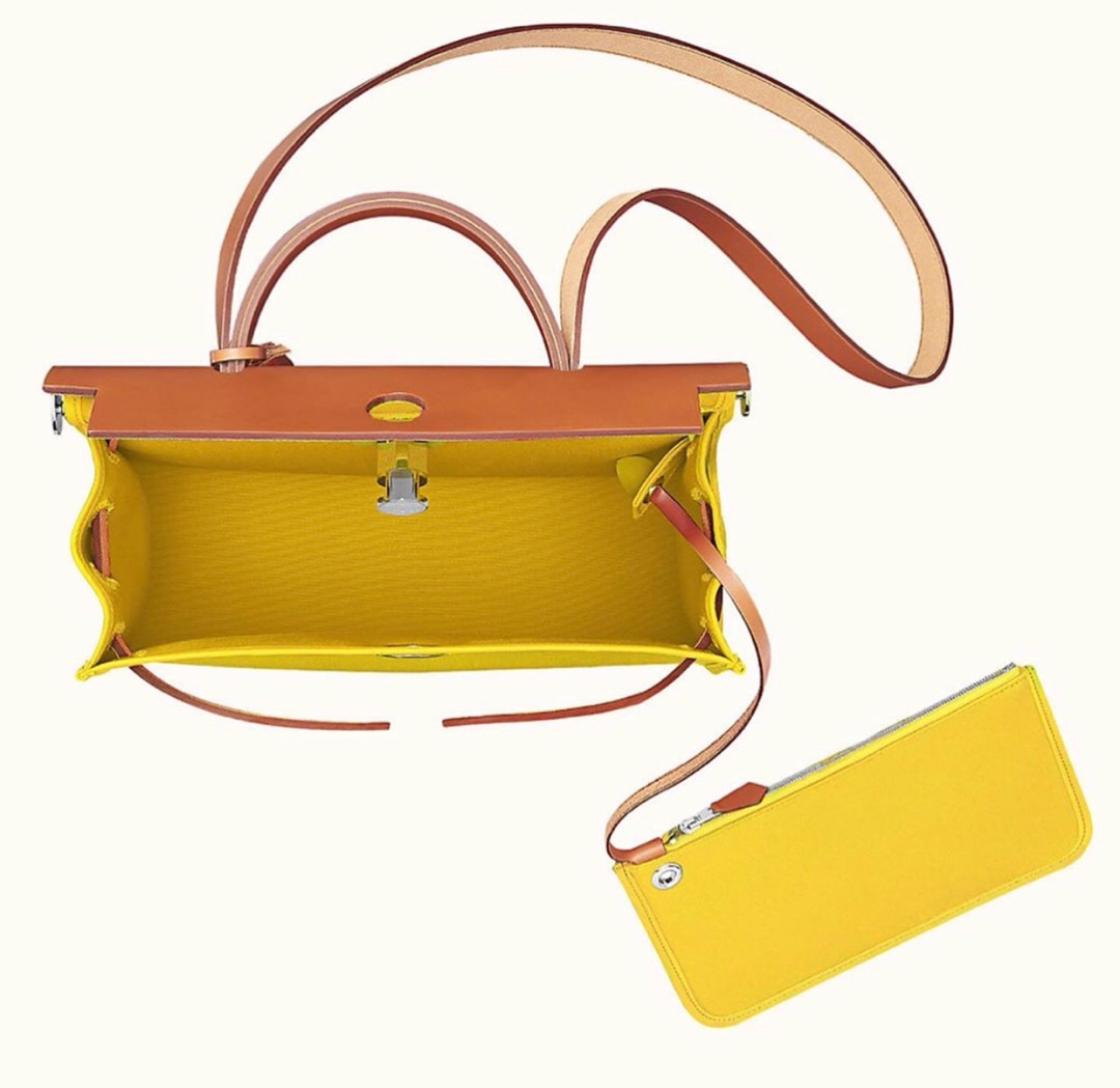 에르메스 에르백31 르투르네 앰버 옐로우 은장